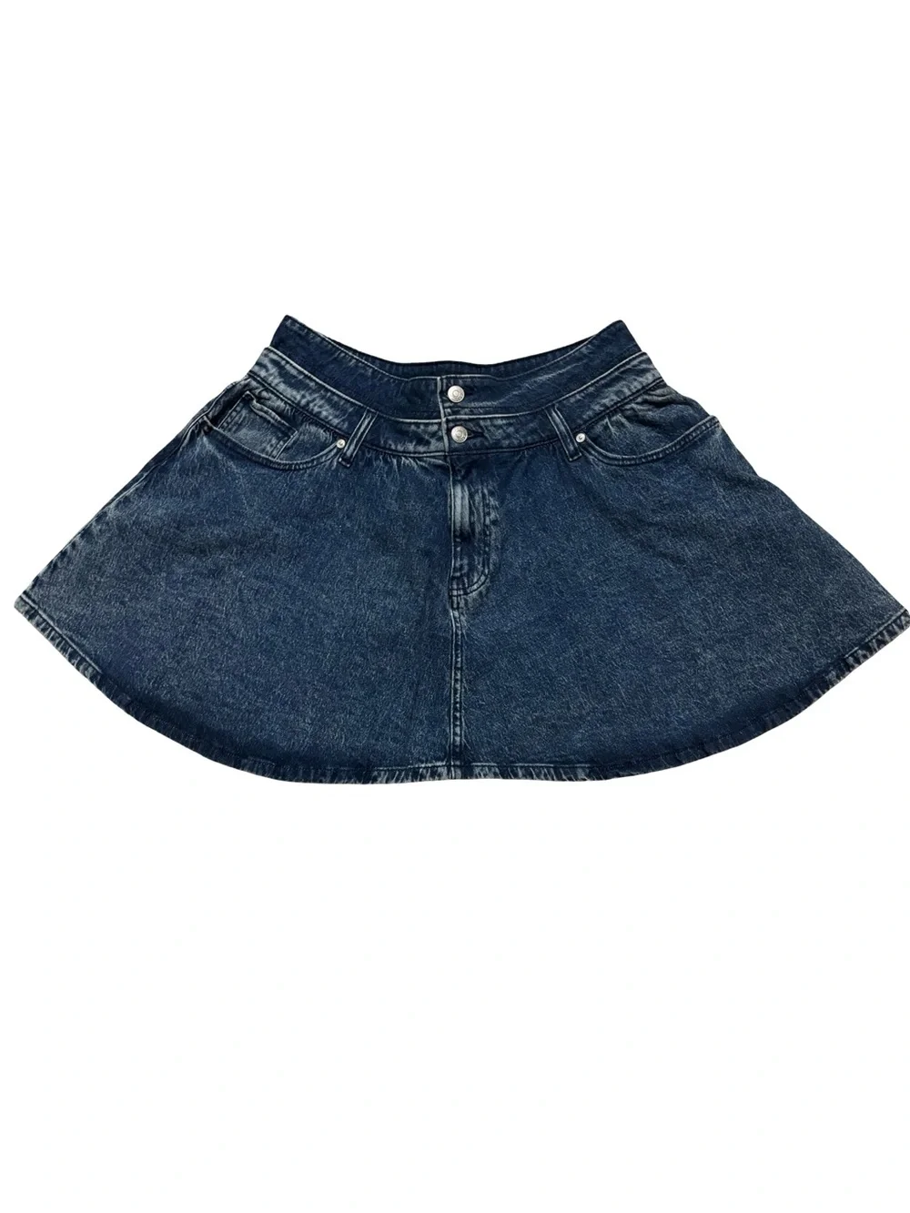 Dark Denim Y2K Western Skater Circle Skirt Size 10